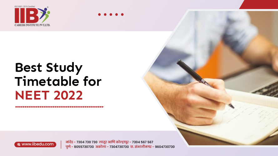 study timetable for neet 2022