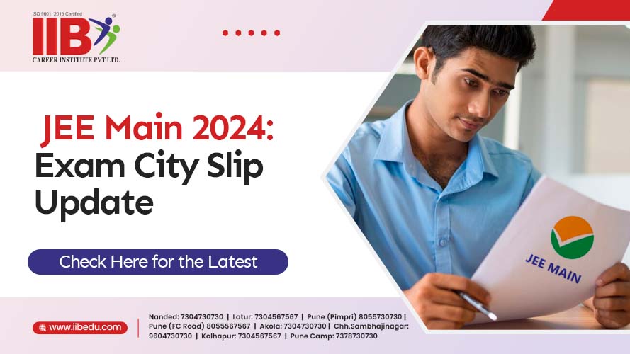 JEE Main 2024 Exam City Slip